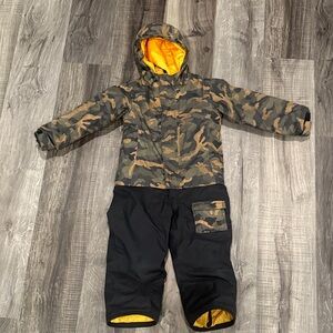 The North Face camo snowsuit 3T